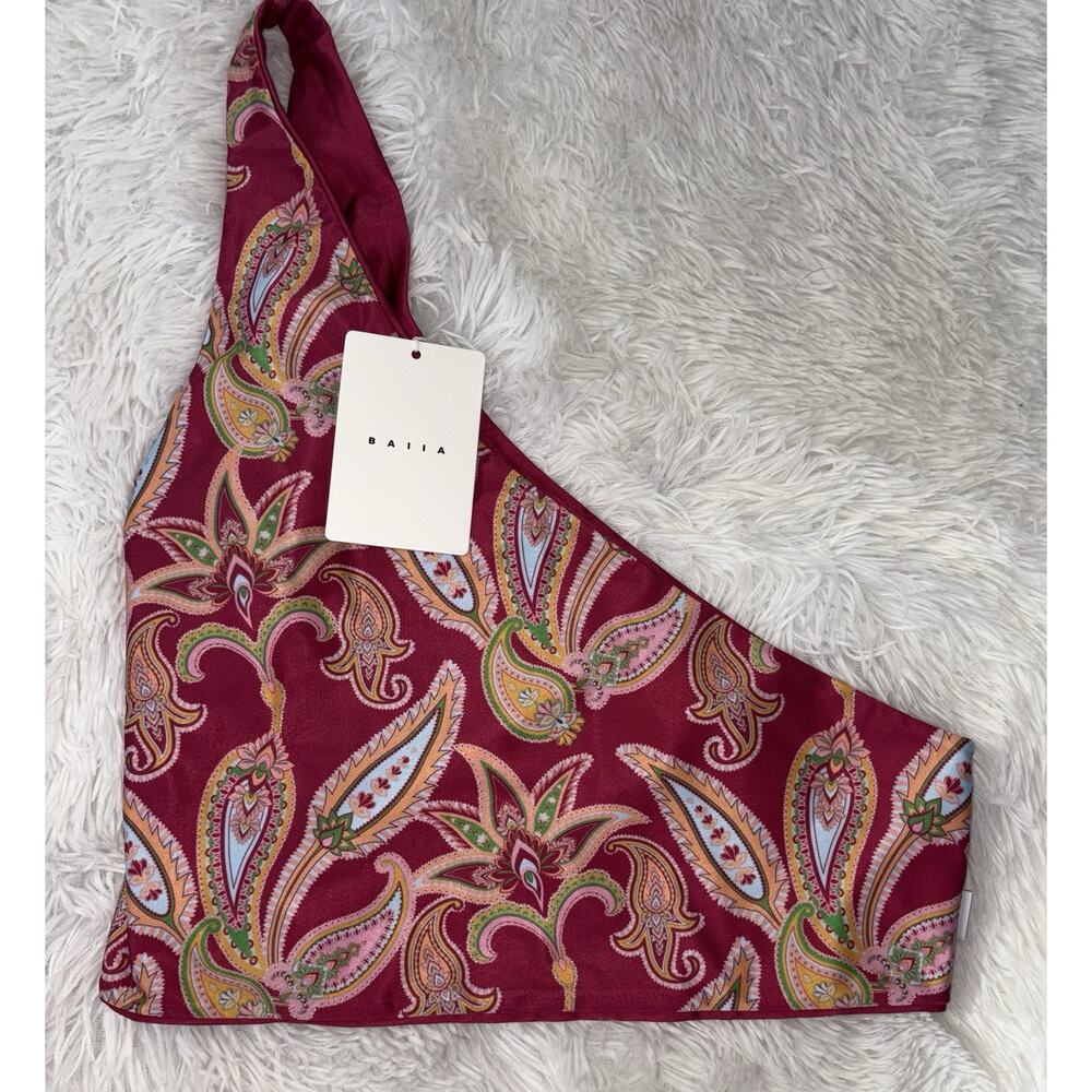 Baiia Women’s 10 Pink Paisley Bikini Top. New W/tags. Beautiful